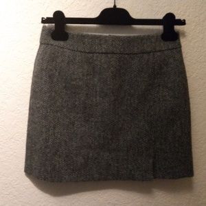 NWT Bella Freud Wool Tweed Grey Skirt UK6
